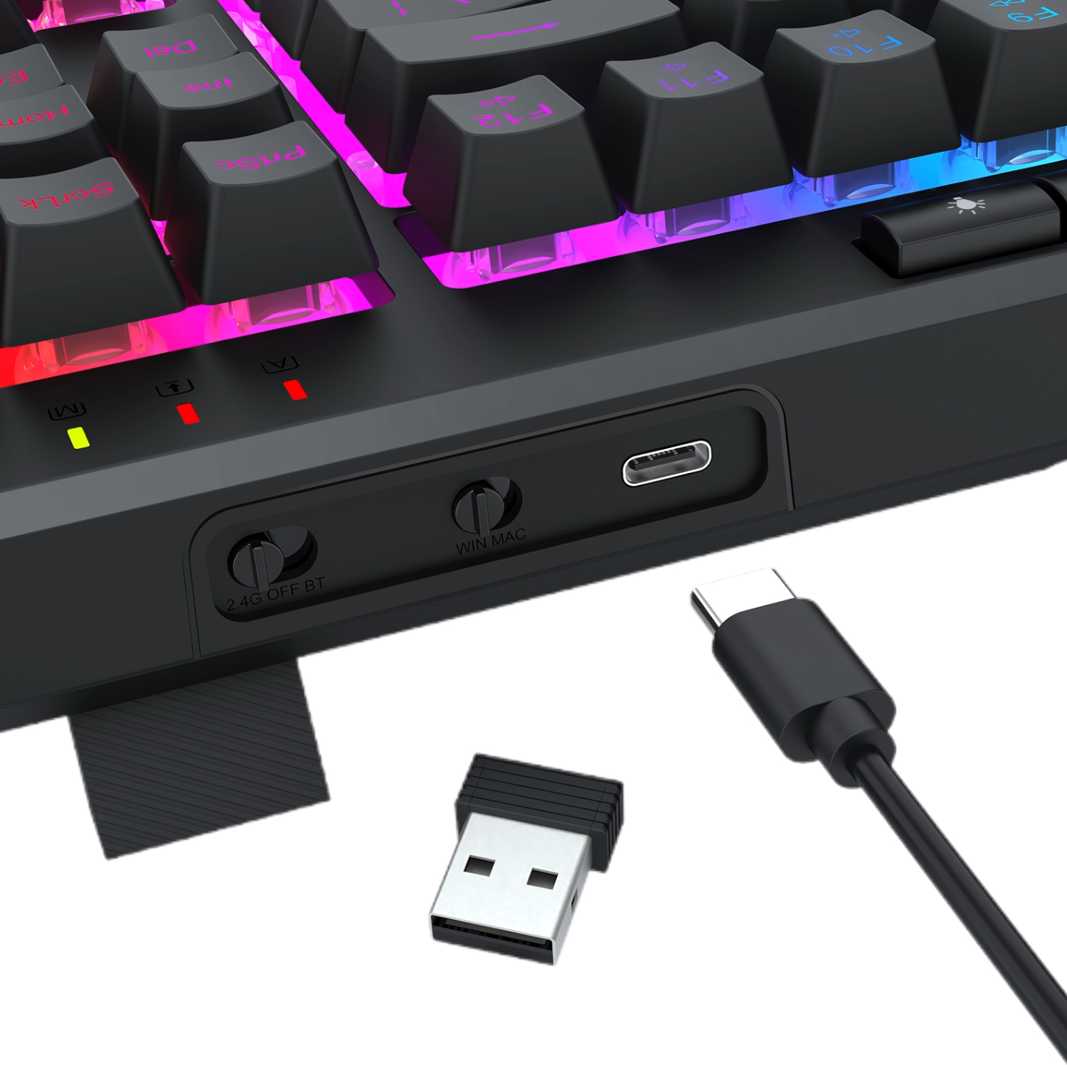 RD-K516RGB-PRO_Redragon-KB-Shiva-Pro-WRS-Black_08 Redragon SHIVA PRO Wireless keyboard - Black