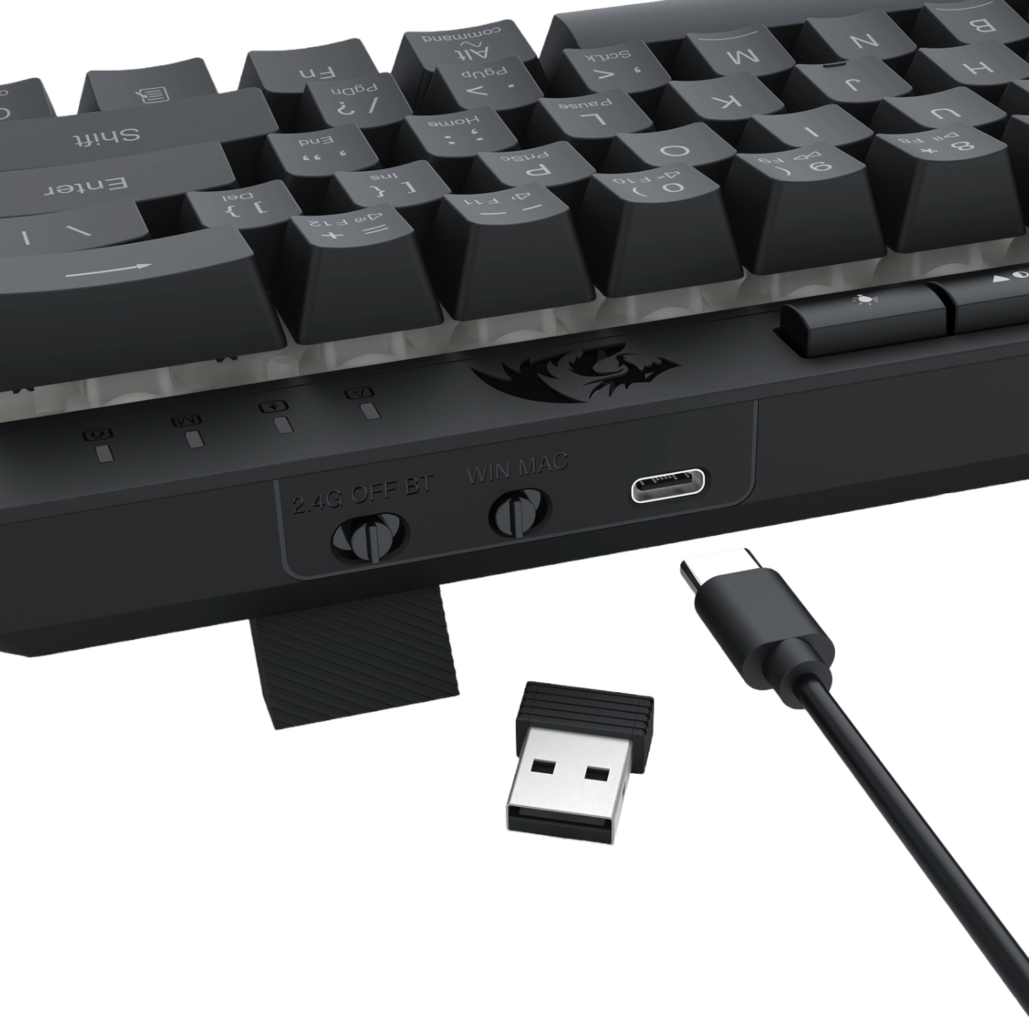 Redragon SHIVA K522 PRO RGB Wireless Gaming Keyboard- Black