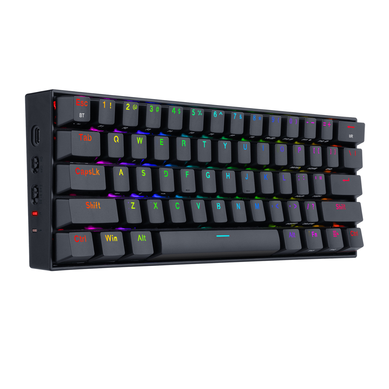 RD-K530RGB-PRO_REDRAGON-DRACONIC-PRO-Mechanical-61-Key-Mechanical-Keyboard-RGB-–-Black_wr_04a REDRAGON DRACONIC PRO Mechanical 61 Key|Bluetooth 5.0|RGB 9 Colour Modes|Rechargable Battery|Type-C Charging Cable Gaming Keyboard - Black