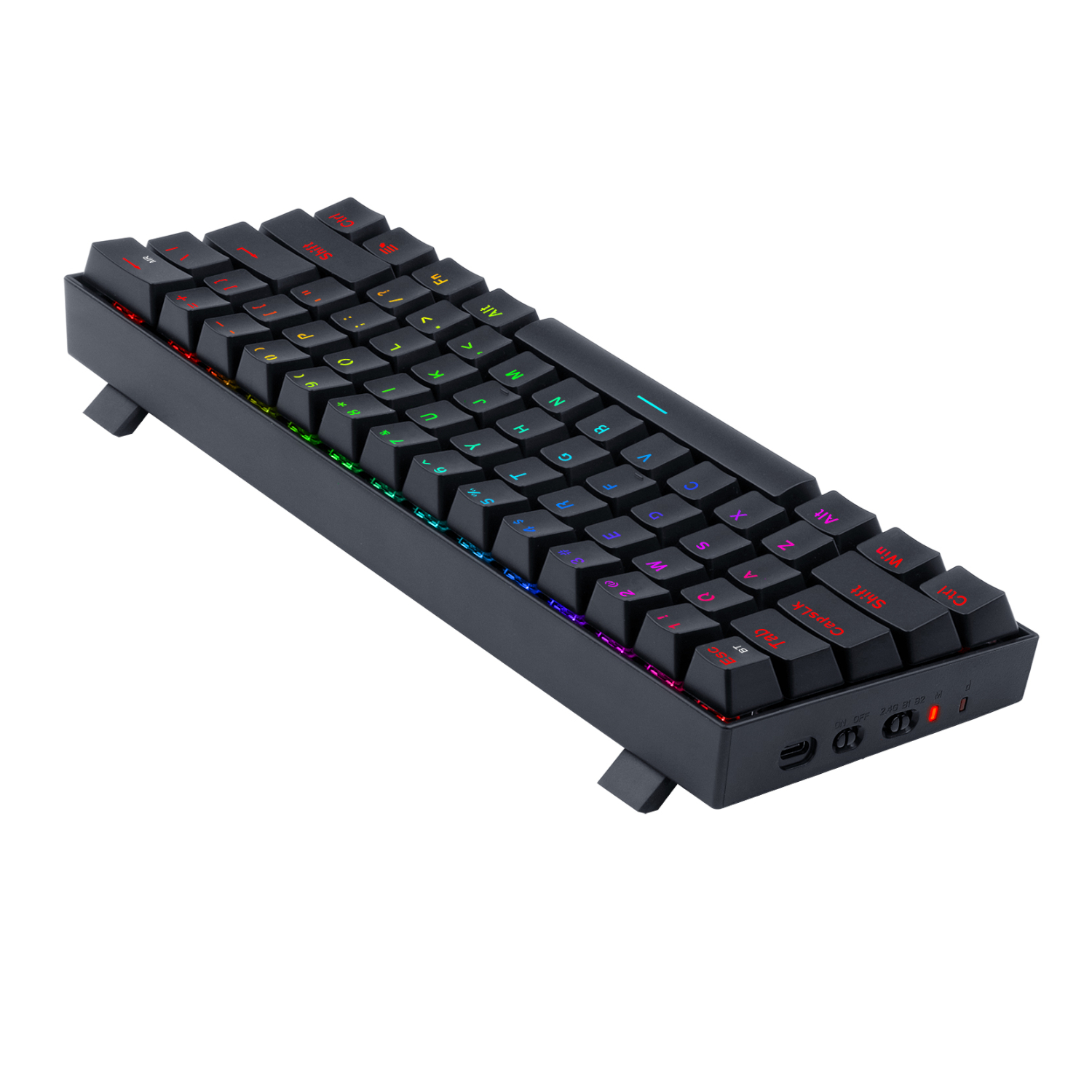 RD-K530RGB-PRO_REDRAGON-DRACONIC-PRO-Mechanical-61-Key-Mechanical-Keyboard-RGB-–-Black_wr_06a REDRAGON DRACONIC PRO Mechanical 61 Key|Bluetooth 5.0|RGB 9 Colour Modes|Rechargable Battery|Type-C Charging Cable Gaming Keyboard - Black