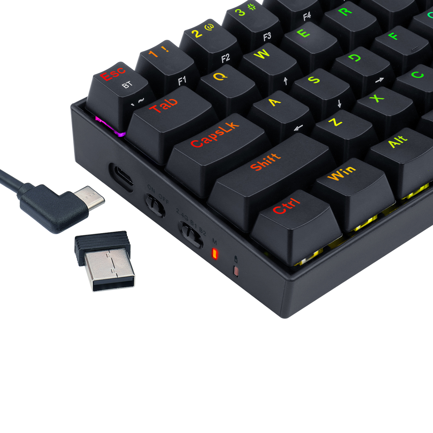 RD-K530RGB-PRO_REDRAGON-DRACONIC-PRO-Mechanical-61-Key-Mechanical-Keyboard-RGB-–-Black_wr_07a REDRAGON DRACONIC PRO Mechanical 61 Key|Bluetooth 5.0|RGB 9 Colour Modes|Rechargable Battery|Type-C Charging Cable Gaming Keyboard - Black