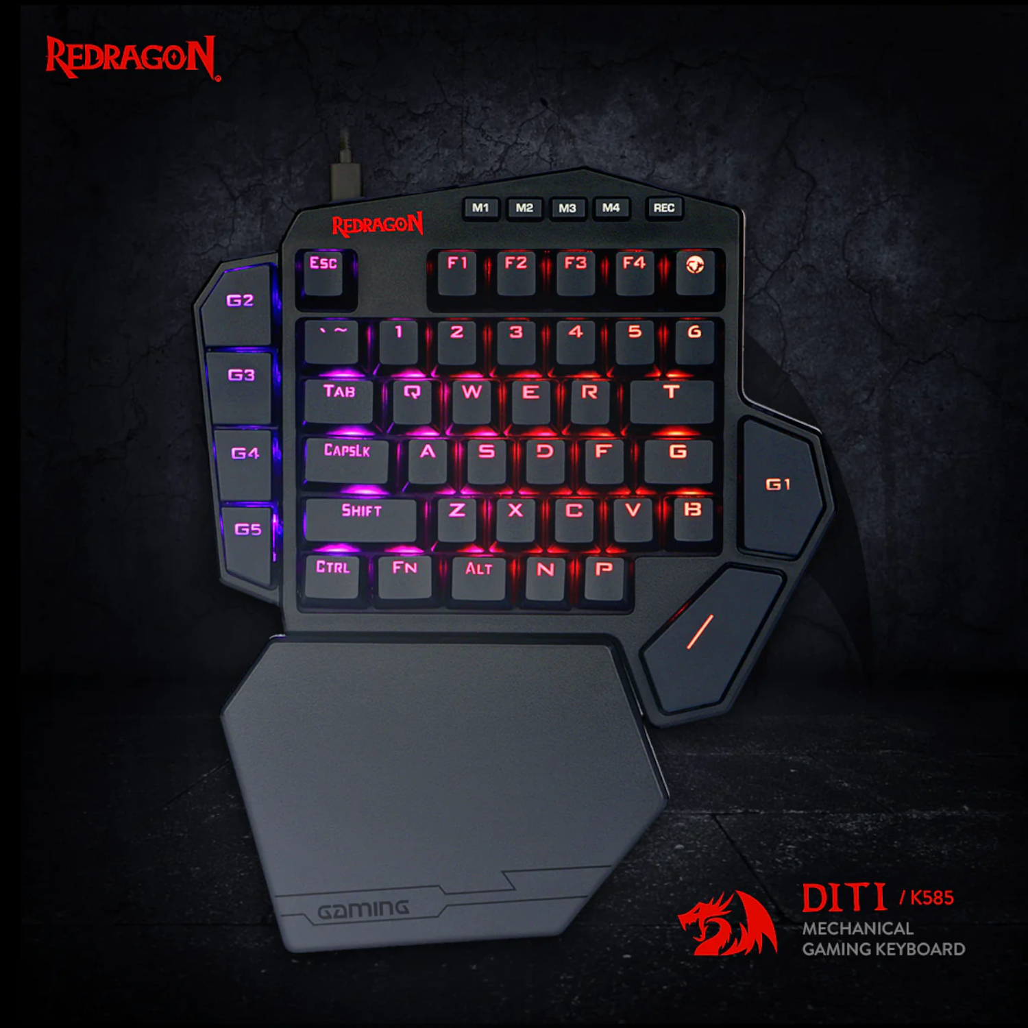 RD-K585RGB-PRO-B_Redragon-K585-DITI-ELITE-PRO-RGB-40-Wireless-Mechanical-Gaming-Keyboard-Blue-Switches_wr_02a Redragon K585 DITI ELITE PRO RGB 40% Wireless Mechanical Gaming Keyboard - Blue Switches