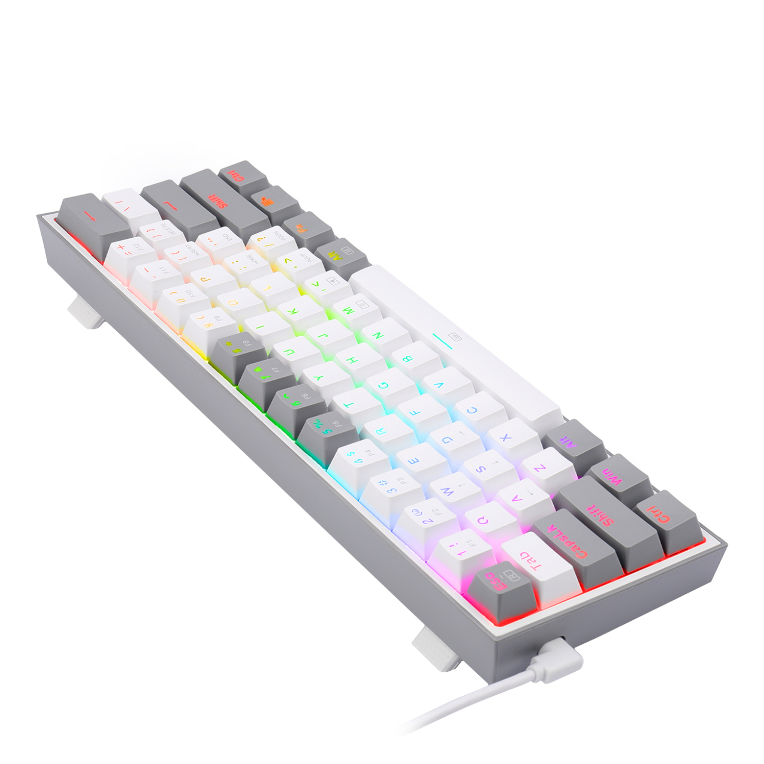 RD-K617-RGB-WG_Redragon-K617-FIZZ-60-Wired-RGB-Gaming-Keyboard-White-Grey_wr_05 Redragon K617 FIZZ 60% Wired RGB Gaming Keyboard - White/Grey