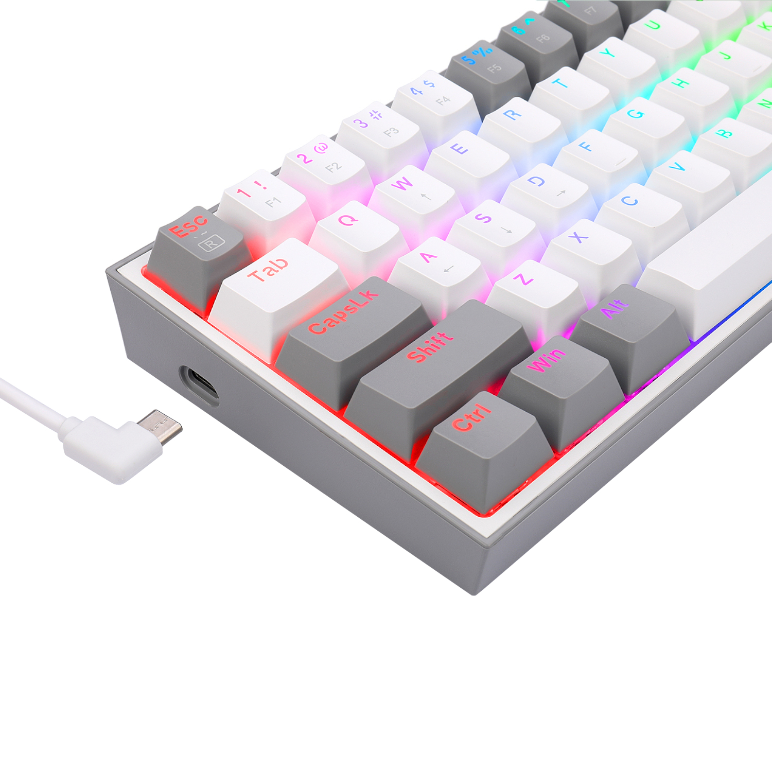 RD-K617-RGB-WG_Redragon-K617-FIZZ-60-Wired-RGB-Gaming-Keyboard-White-Grey_wr_06 Redragon K617 FIZZ 60% Wired RGB Gaming Keyboard - White/Grey