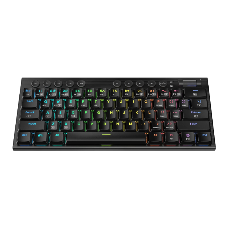RD-K632RGB-PRO_wr_03 REDRAGON Horus Mini Pro 61Key Wireless Bluetooth Red Switch RGB Low Profile Gaming Mechanical Keyboard - Black