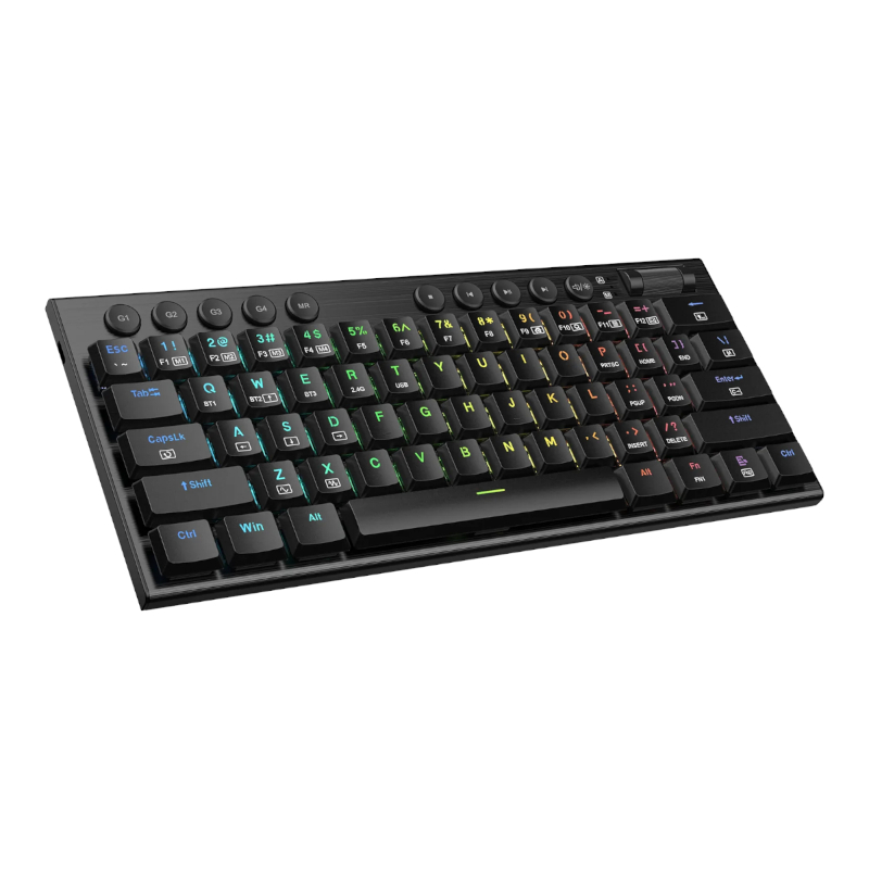 RD-K632RGB-PRO_wr_04 REDRAGON Horus Mini Pro 61Key Wireless Bluetooth Red Switch RGB Low Profile Gaming Mechanical Keyboard - Black