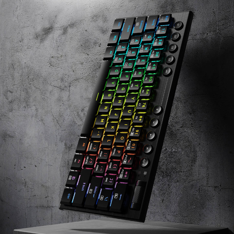 RD-K632RGB-PRO_wr_06 REDRAGON Horus Mini Pro 61Key Wireless Bluetooth Red Switch RGB Low Profile Gaming Mechanical Keyboard - Black