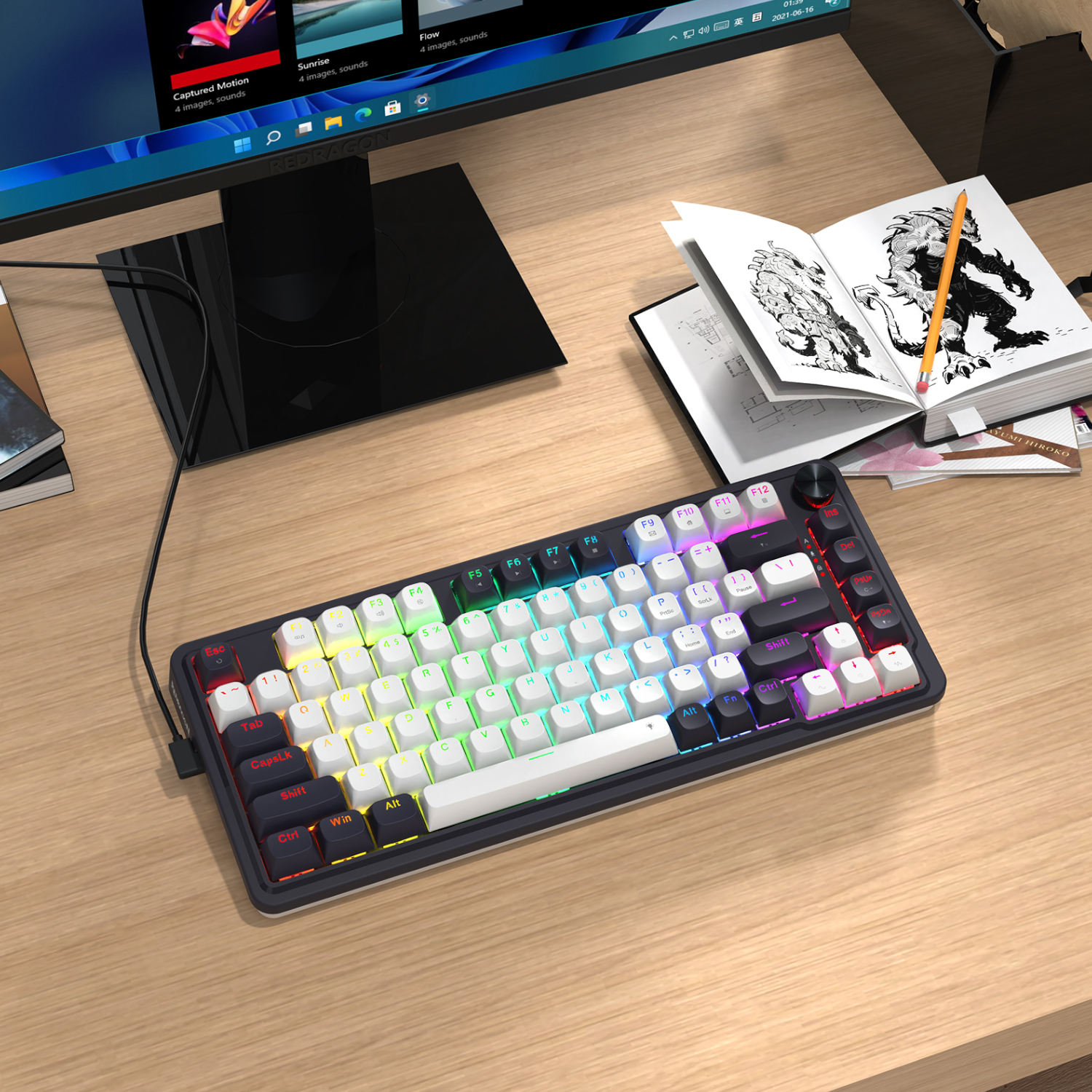 RD-K673WB-RGB-M_Redragon-K673-UCAL-75-Magnetic-Ultramag-Switch-Wired-Keyboard-Black_wr_06a Redragon K673 UCAL 75% Magnetic Ultramag Switch Wired Keyboard - Black