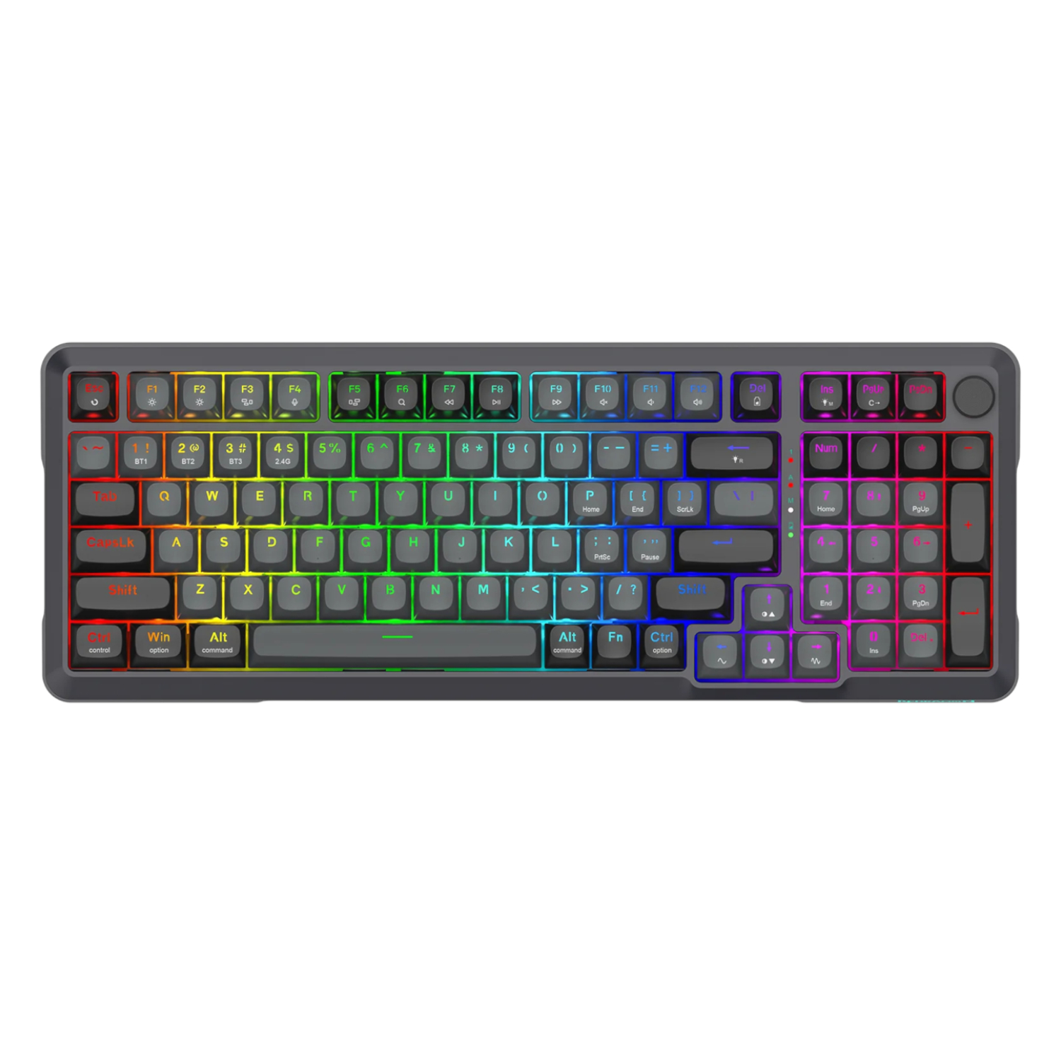 RD-K688GB-RGB-PRO_REDRAGON-KB-MECH-BRAGI-PRO-RGB-BK_wr_01 Redragon BRAGI PRO K688 98+1 Gasket Wireless Mechanical Keyboard (Triple Mode, RGB, Hot-Swappable, Cream Linear Switches)