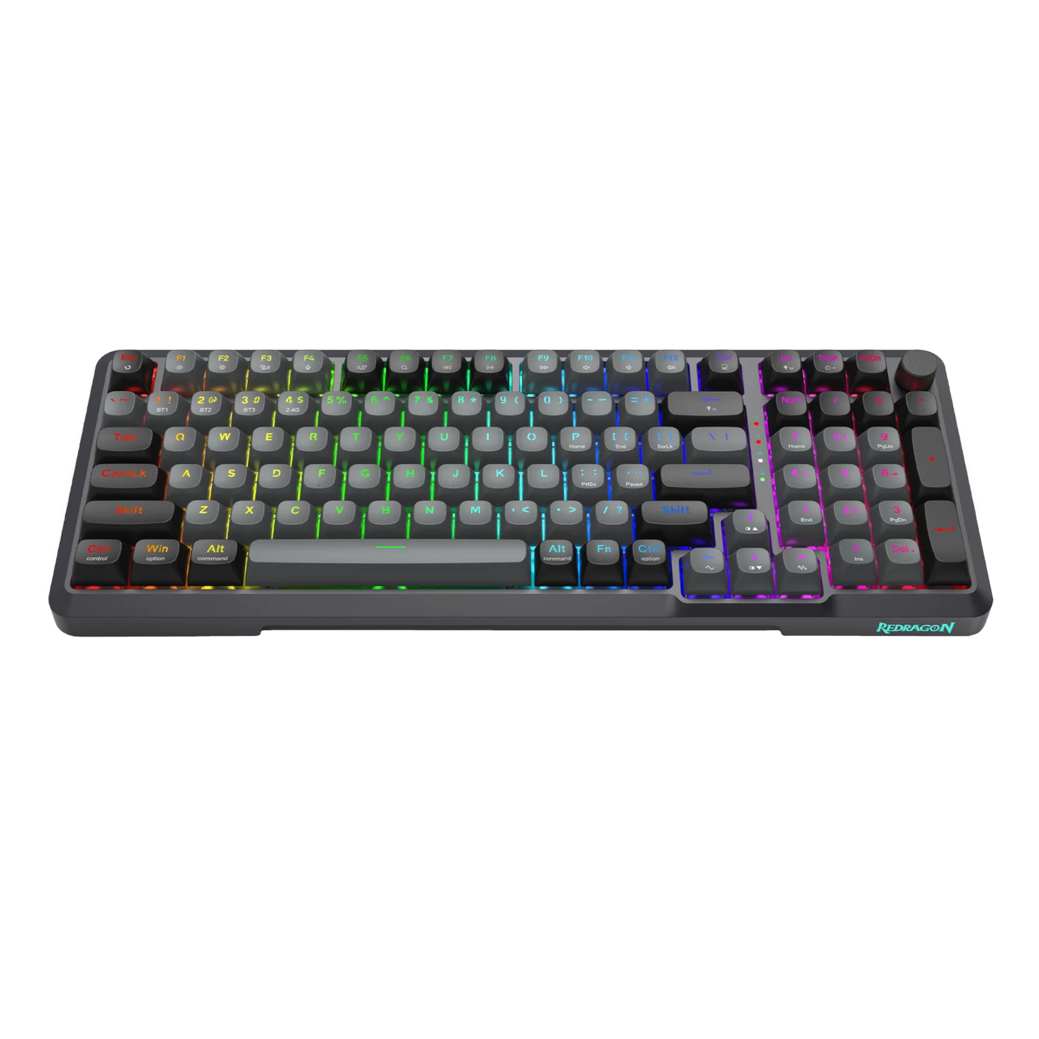 RD-K688GB-RGB-PRO_REDRAGON-KB-MECH-BRAGI-PRO-RGB-BK_wr_03 Redragon BRAGI PRO K688 98+1 Gasket Wireless Mechanical Keyboard (Triple Mode, RGB, Hot-Swappable, Cream Linear Switches)