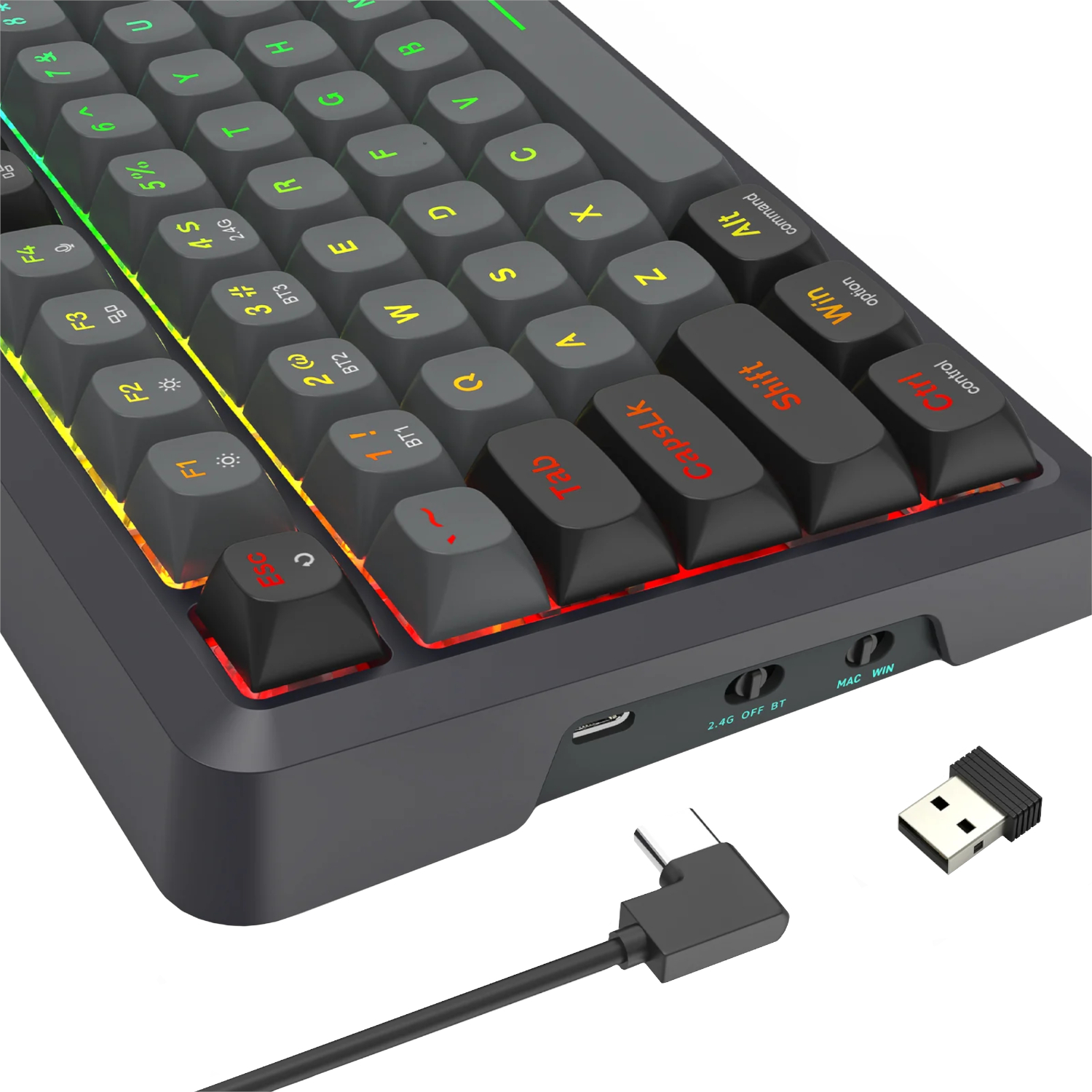 RD-K688GB-RGB-PRO_REDRAGON-KB-MECH-BRAGI-PRO-RGB-BK_wr_05 Redragon BRAGI PRO K688 98+1 Gasket Wireless Mechanical Keyboard (Triple Mode, RGB, Hot-Swappable, Cream Linear Switches)