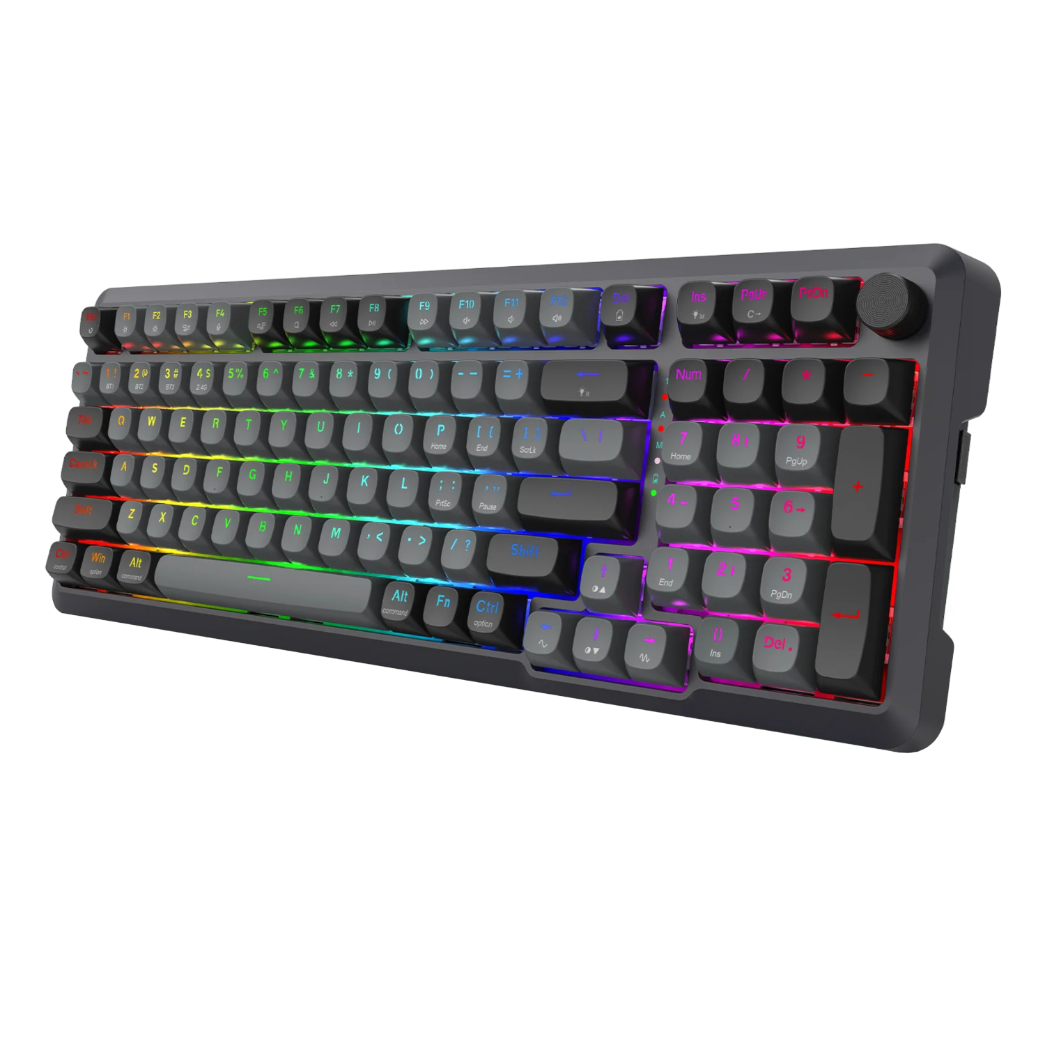 RD-K688GB-RGB-PRO_REDRAGON-KB-MECH-BRAGI-PRO-RGB-BK_wr_07 Redragon BRAGI PRO K688 98+1 Gasket Wireless Mechanical Keyboard (Triple Mode, RGB, Hot-Swappable, Cream Linear Switches)