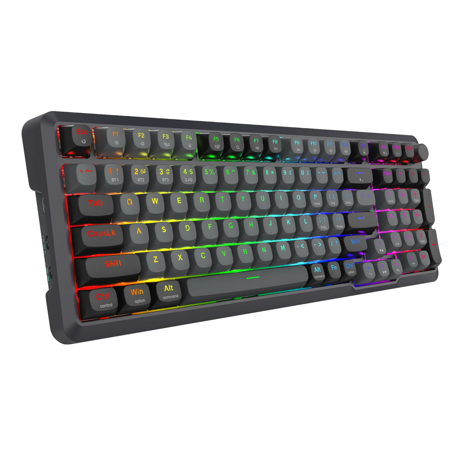 RD-K688GB-RGB-PRO_REDRAGON-KB-MECH-BRAGI-PRO-RGB-BK_wr_08 Redragon BRAGI PRO K688 98+1 Gasket Wireless Mechanical Keyboard (Triple Mode, RGB, Hot-Swappable, Cream Linear Switches)