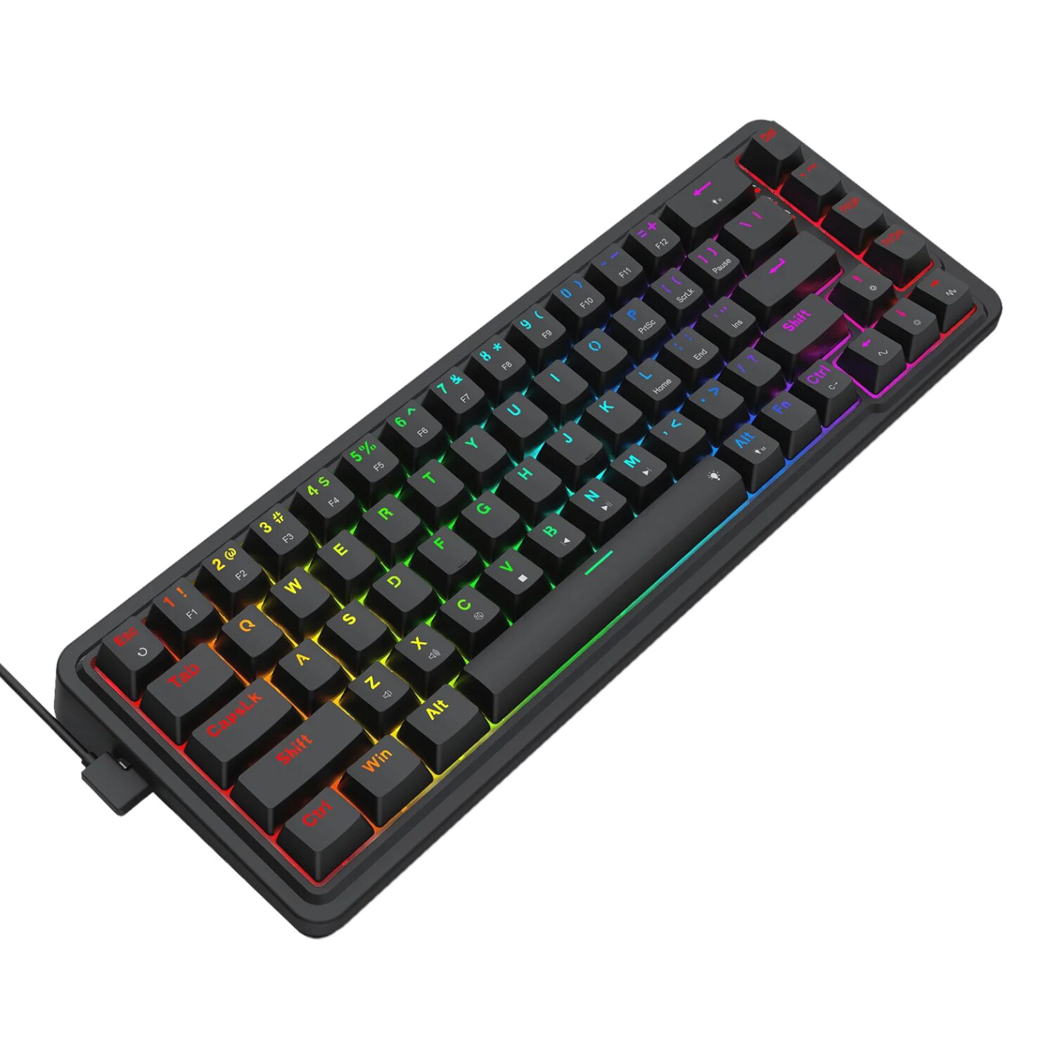 RD-K709-RGB-WR-03 Redragon NOVA K709 65% Wired Gasket RGB Gaming Keyboard - Black