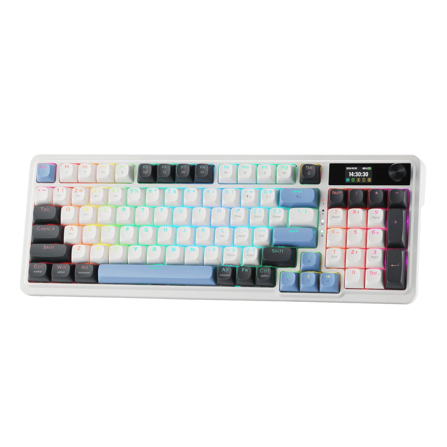 RD-K719WGB-RGB-PRO_Redragon-K719WGB-GALATIN-PRO-Full-sized-RGB-Wireless-Gaming-Keyboard-White_wr_01b Redragon K719WGB GALATIN RGB PRO Full sized Wireless Gaming Keyboard - White