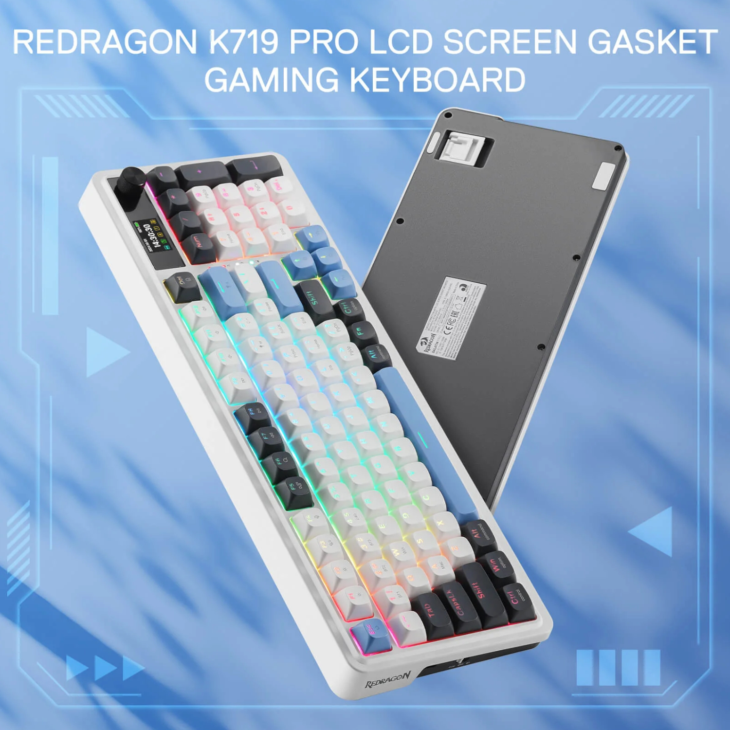 RD-K719WGB-RGB-PRO_Redragon-K719WGB-GALATIN-PRO-Full-sized-RGB-Wireless-Gaming-Keyboard-White_wr_04b Redragon K719WGB GALATIN RGB PRO Full sized Wireless Gaming Keyboard - White