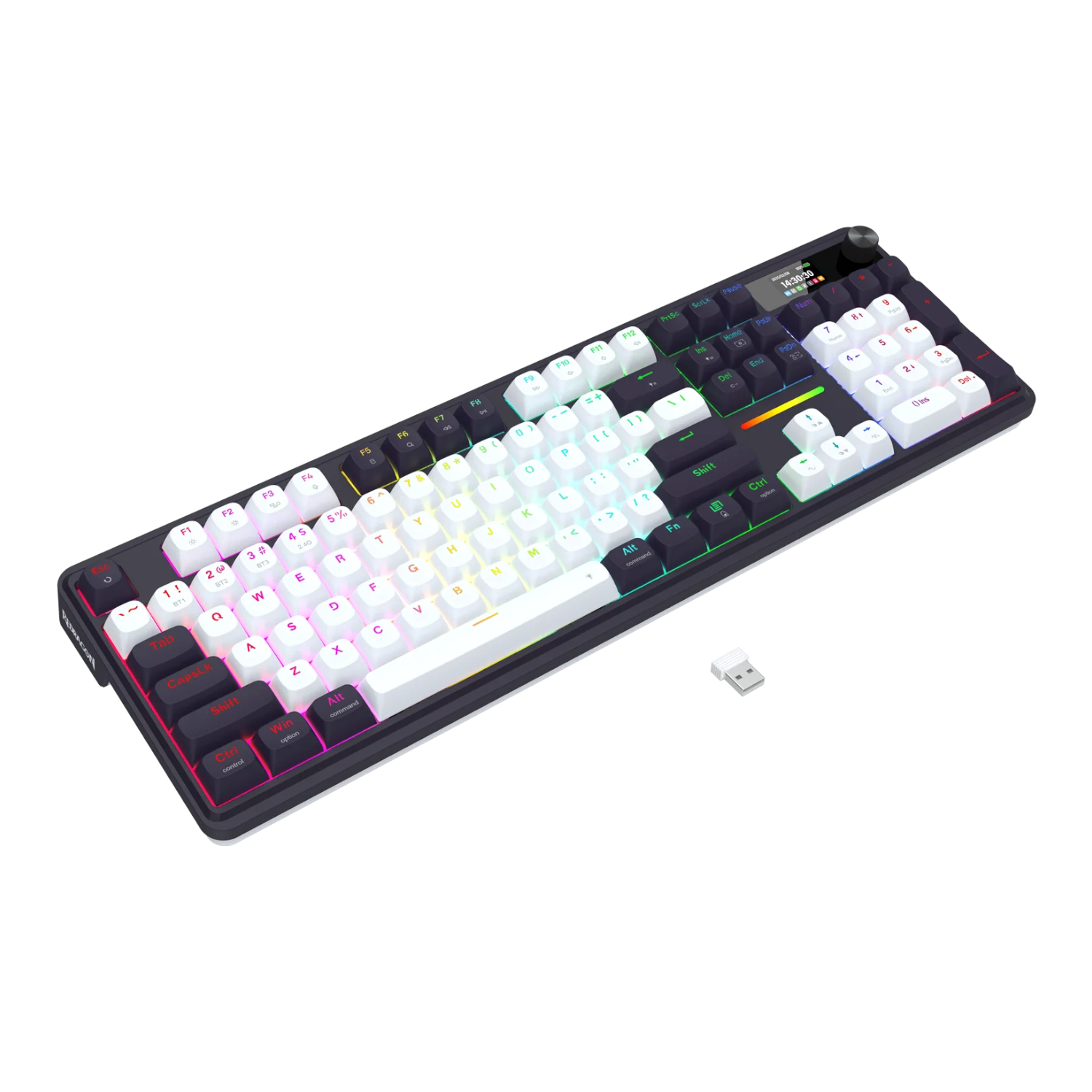 RD-K762WB-RGB-PRO_Redragon-K762WB-RGB-PRO-LCD-Full-size-Gasket-Mechanical-Keyboard-Black_wr_02a Redragon K762WB-RGB-PRO LCD Full-size Gasket Mechanical Keyboard - Black