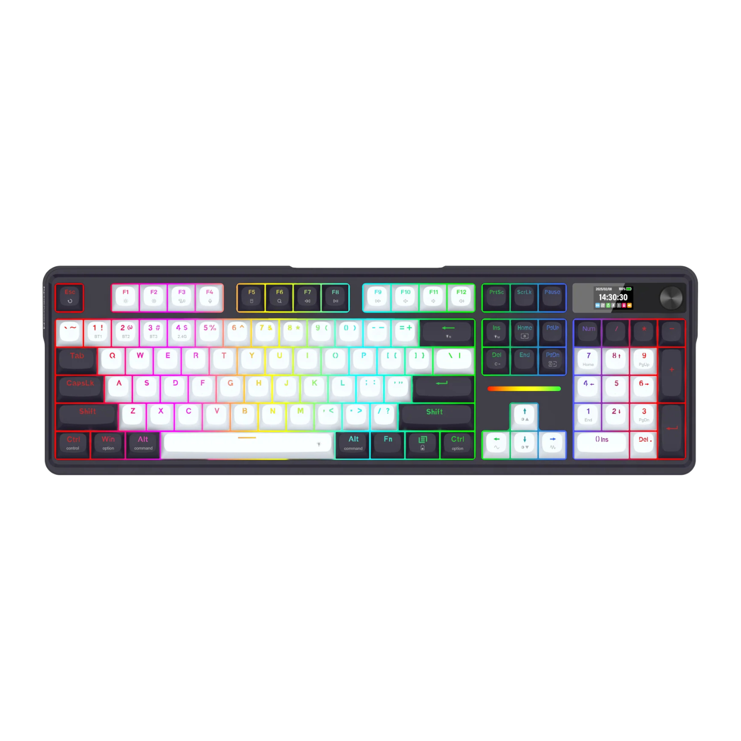 RD-K762WB-RGB-PRO_Redragon-K762WB-RGB-PRO-LCD-Full-size-Gasket-Mechanical-Keyboard-Black_wr_03a Redragon K762WB-RGB-PRO LCD Full-size Gasket Mechanical Keyboard - Black
