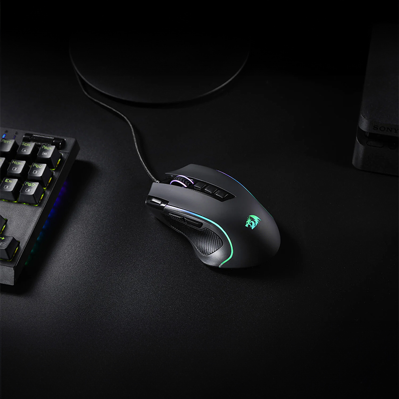 RD-M612-RGB_wr_02-1 REDRAGON PREDATOR 4000DPI RGB Ergo Gaming Mouse - Black