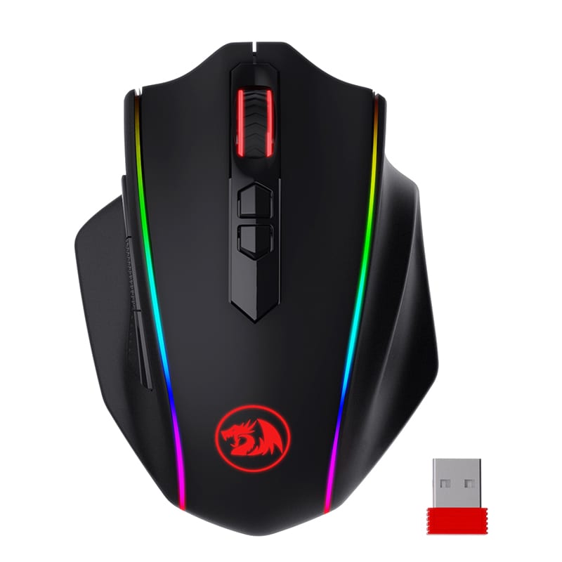 RD-M686RGB_wr_01 REDRAGON VAMPIRE ELITE Wireless 16000DPI|8 Button|Ergonomic Design|P3335 Optical Sensor|Type-C Cable|RGB Backlit Gaming Mouse - Black