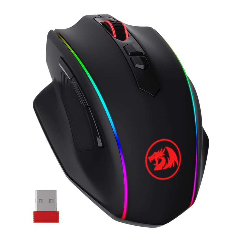 RD-M686RGB_wr_02 REDRAGON VAMPIRE ELITE Wireless 16000DPI|8 Button|Ergonomic Design|P3335 Optical Sensor|Type-C Cable|RGB Backlit Gaming Mouse - Black