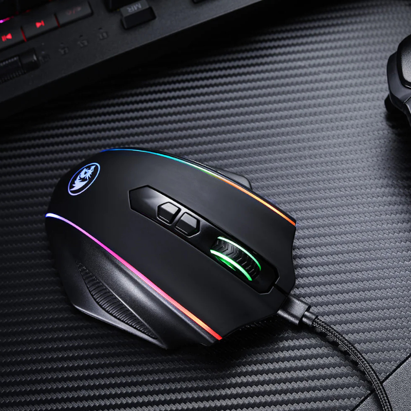 RD-M686RGB_wr_03 REDRAGON VAMPIRE ELITE Wireless 16000DPI|8 Button|Ergonomic Design|P3335 Optical Sensor|Type-C Cable|RGB Backlit Gaming Mouse - Black