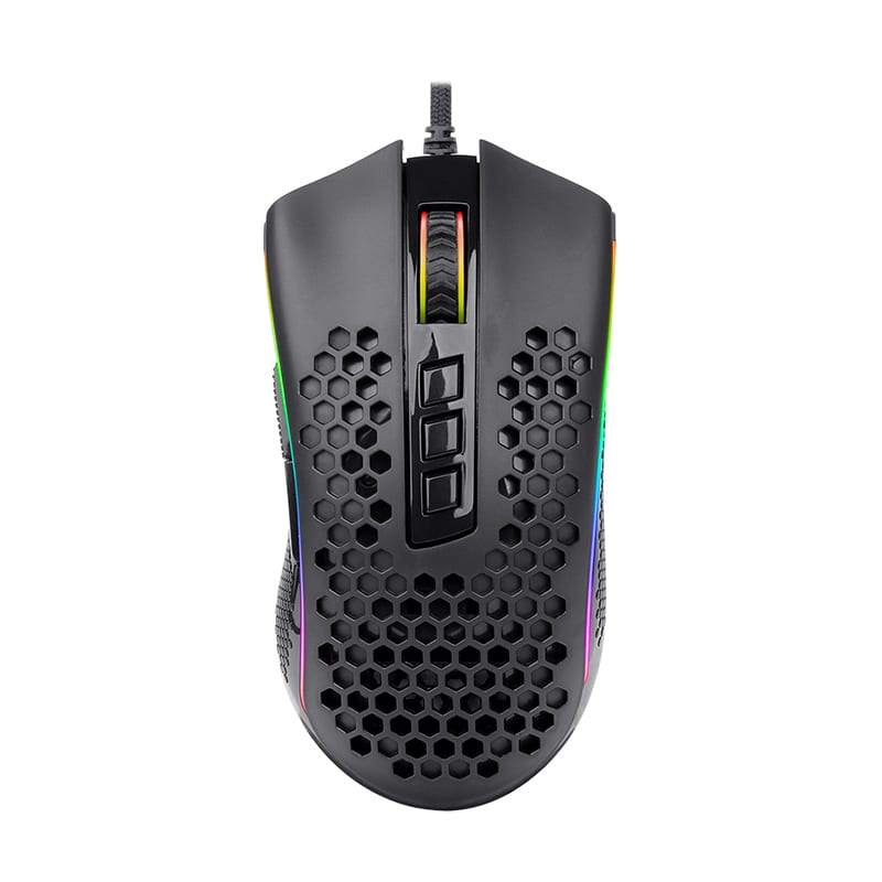 RD-M808-RGB_wr_01 REDRAGON STORM 12400DPI 7 Buttons|Ergonomic Design|P3327 Optical Sensor|Lightweight Body|RGB Backlit gaming Mouse - Black