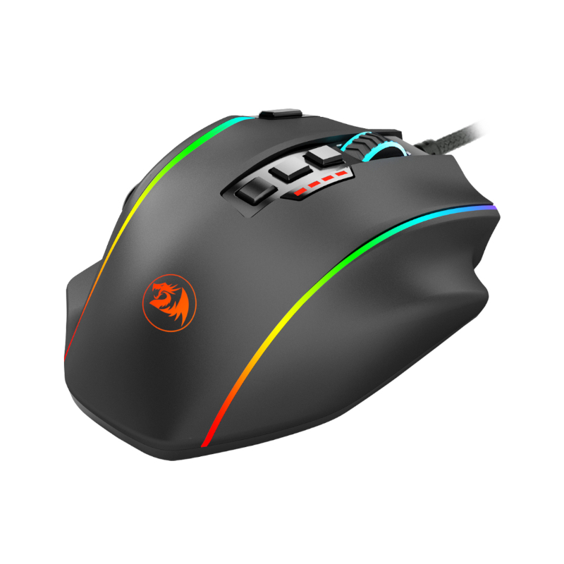 RD-M901-K-2_wr_03 REDRAGON PERDICTION 4 12400DPI RGB MMO Ergo Gaming Mouse - Black