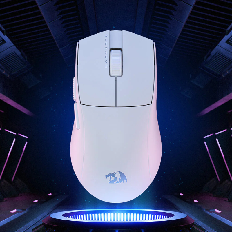 RD-M916W-PRO-1K_wr_03 Redragon M916 PRO 1K 3-Mode Wireless Gaming Mouse – White