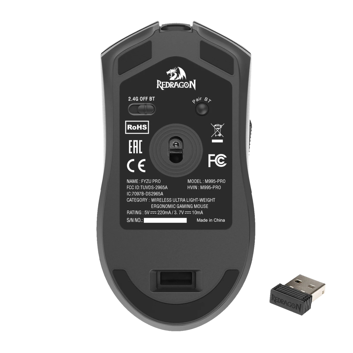 RD-M995-PRO_Redragon-FYZU-M995-PRO-Wireless-Gaming-Mouse-Black_wr_06a Redragon FYZU M995 PRO Wireless Gaming Mouse - Black