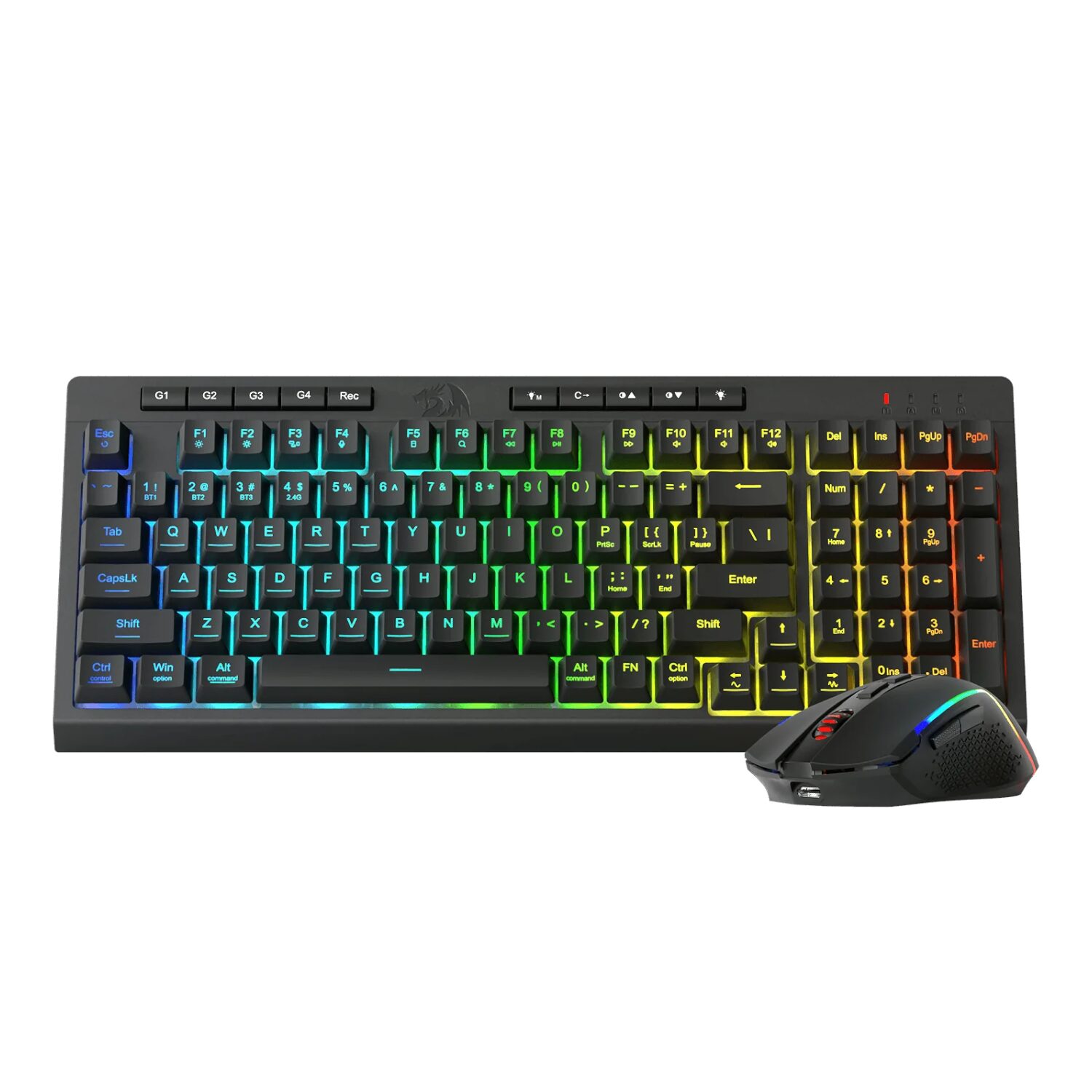 RD-S142-WR-02 Redragon RYLO PRO S142 Tri-Mode RGB Gaming Keyboard and Mouse Combo