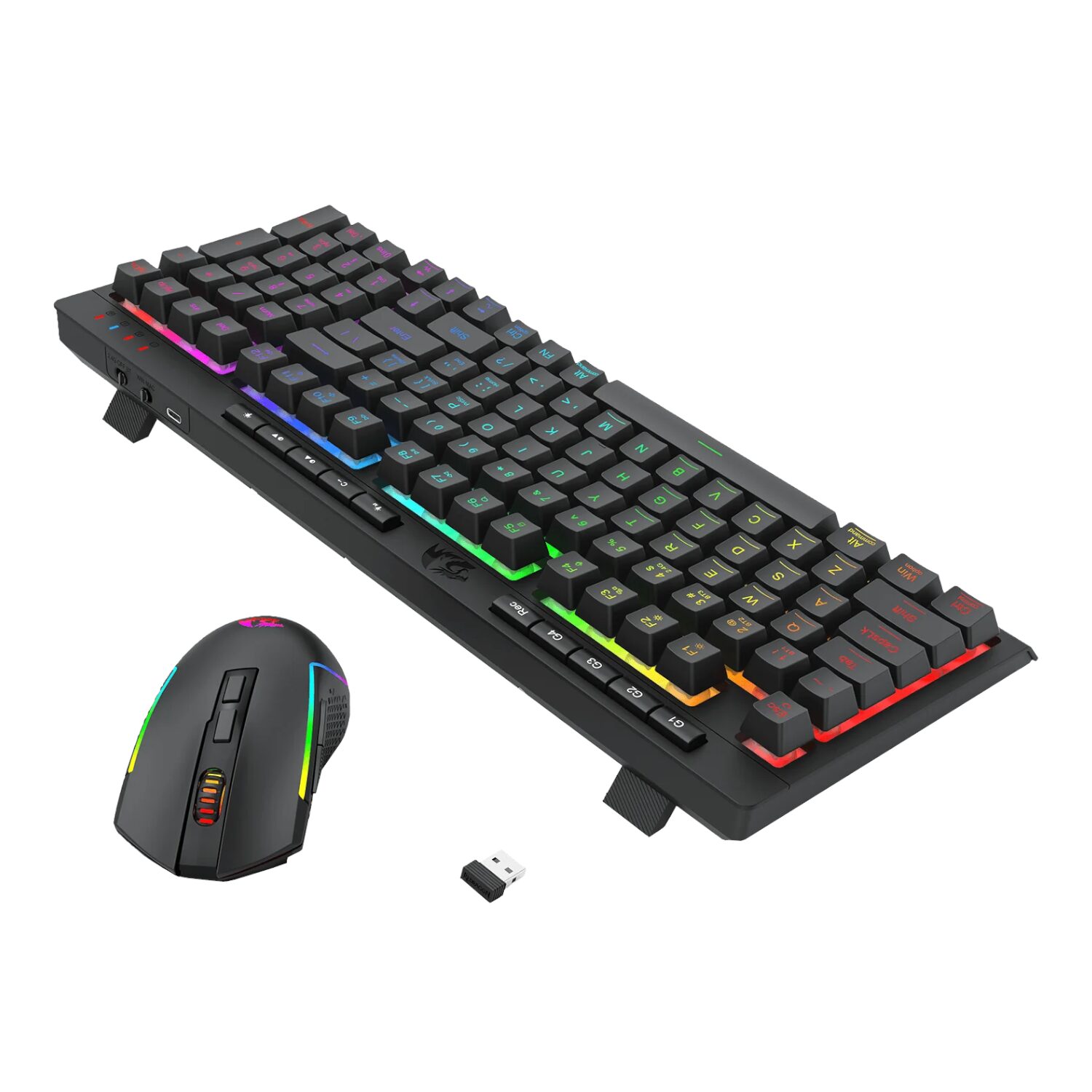 RD-S142-WR-05 Redragon RYLO PRO S142 Tri-Mode RGB Gaming Keyboard and Mouse Combo