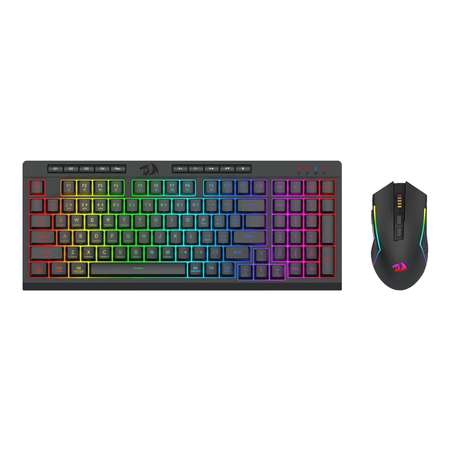 RD-S142-WR-06 Redragon RYLO PRO S142 Tri-Mode RGB Gaming Keyboard and Mouse Combo