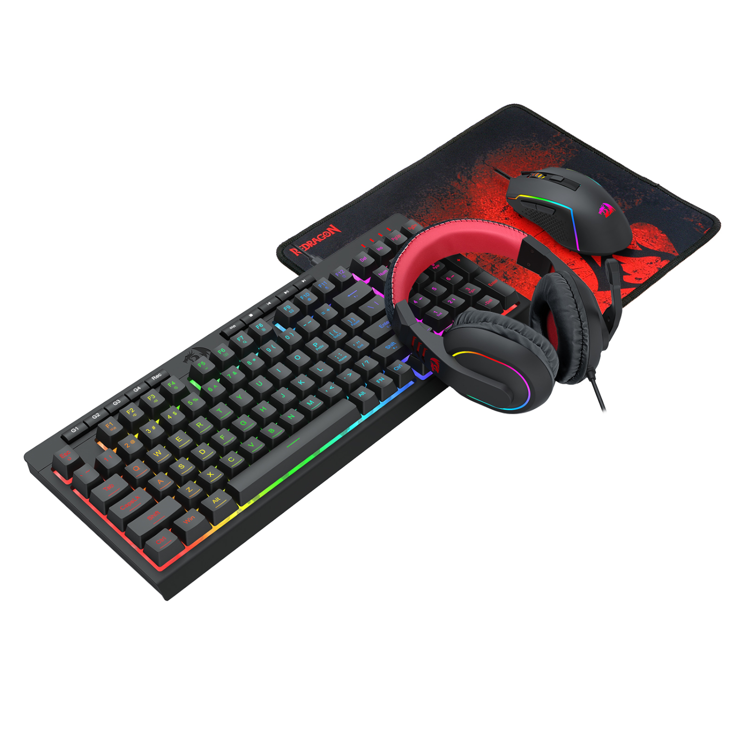 RD-S148_Redragon-4IN1-Gaming-Combo_wr_03 Redragon 4-in-1 Keyboard | Mouse | Mousepad | RGB Headset Gaming Combo