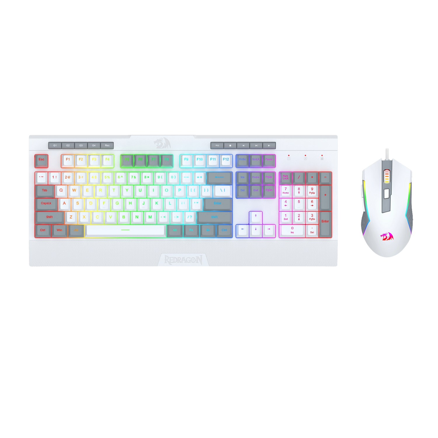 RD-S151W_Redragon-S151-Wired-RGB-Gaming-Kbrd-Mse-Combo-Wht-Gry_wr01 Redragon S151 Wired RGB Gaming Keyboard and Mouse Combo - White and Grey