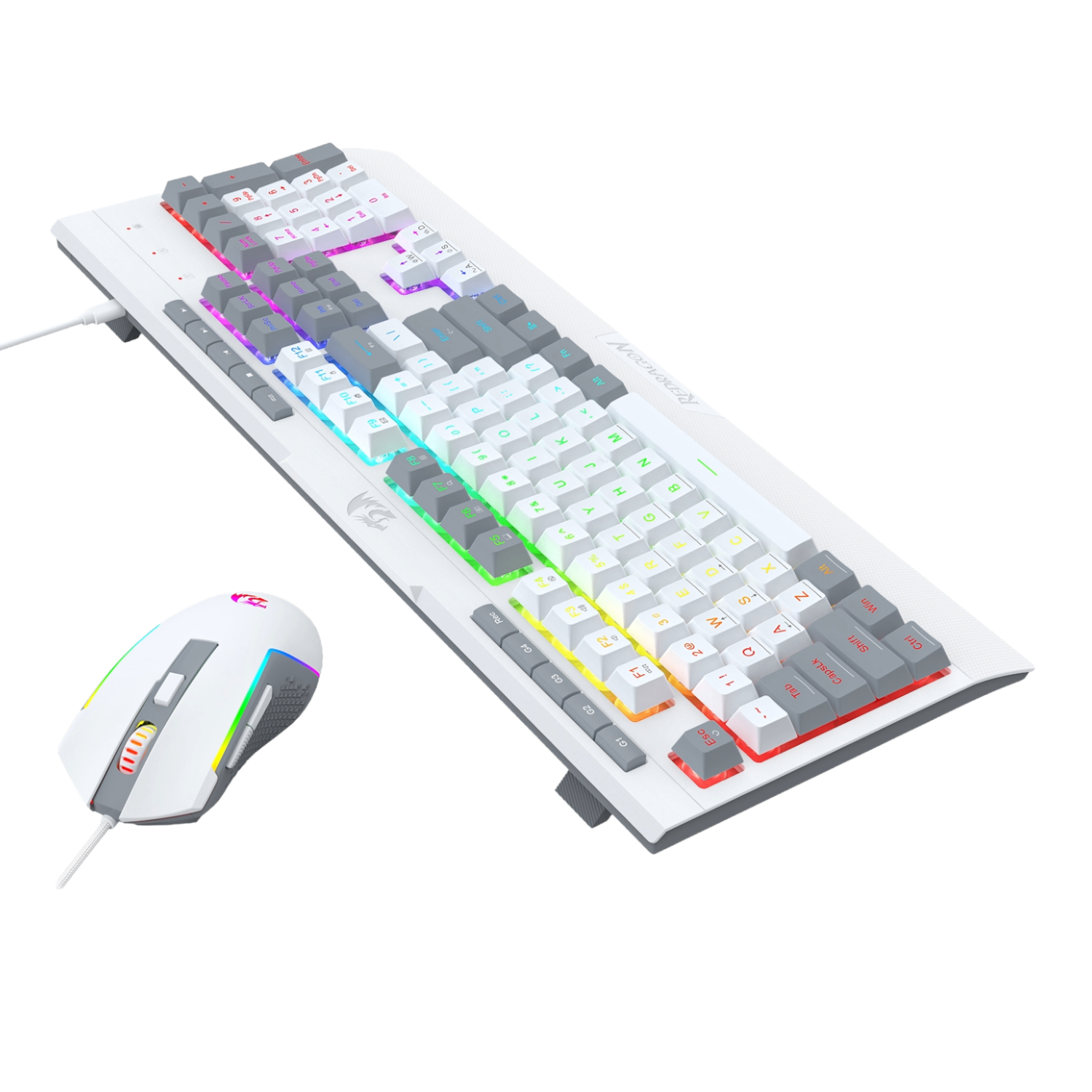 RD-S151W_Redragon-S151-Wired-RGB-Gaming-Kbrd-Mse-Combo-Wht-Gry_wr03 Redragon S151 Wired RGB Gaming Keyboard and Mouse Combo - White and Grey