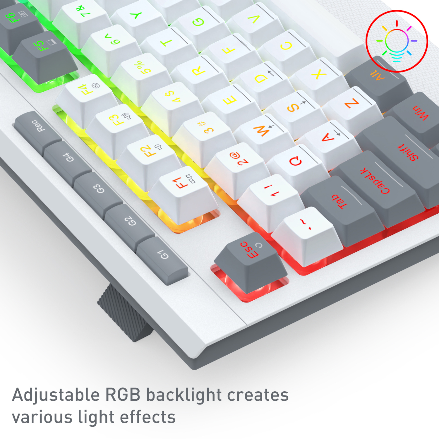 RD-S151W_Redragon-S151-Wired-RGB-Gaming-Kbrd-Mse-Combo-Wht-Gry_wr08 Redragon S151 Wired RGB Gaming Keyboard and Mouse Combo - White and Grey