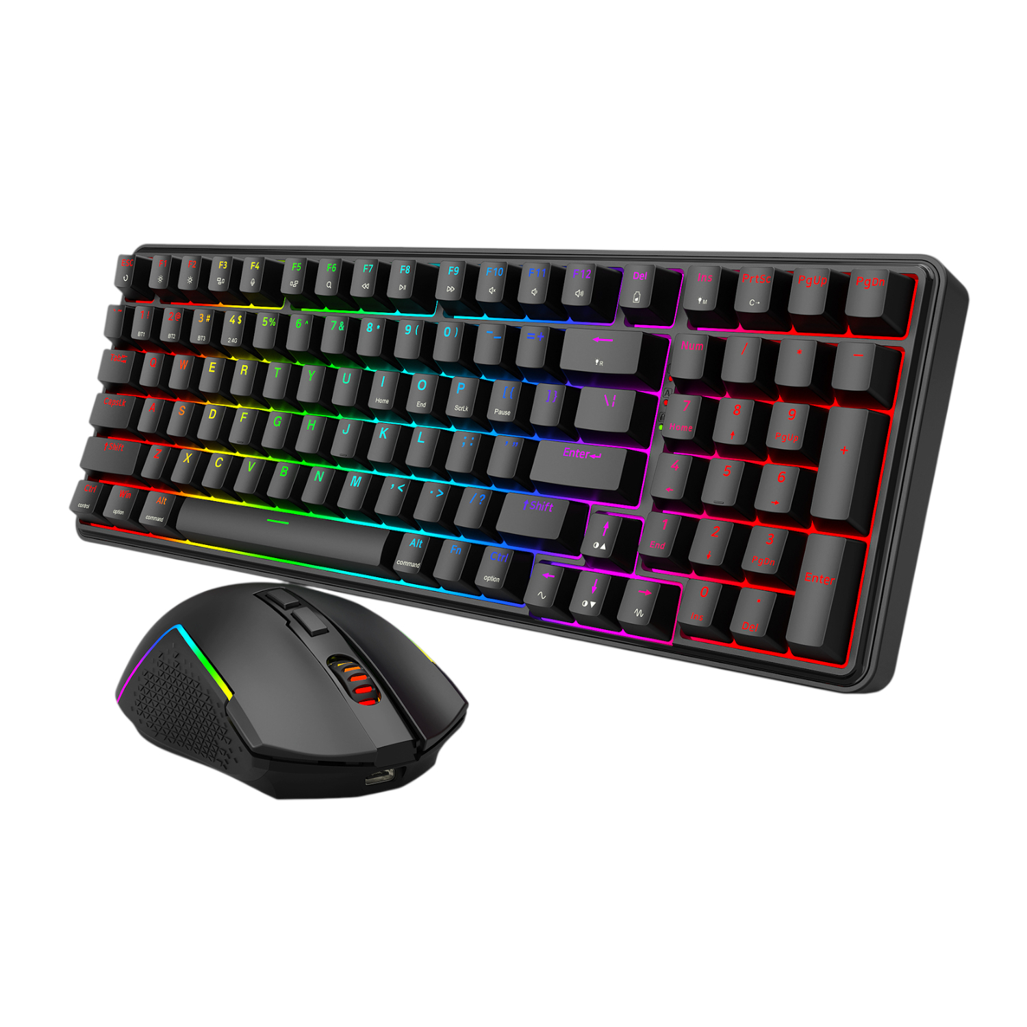 RD-S162_Redragon-S162-2-in-1-RGB-Wireless-Keyboard-and-Mouse-Gaming-Combo-Black_wr_04a Redragon S162 RGB 3-Mode Wireless Mechanical Gaming Keyboard and Mouse Combo - Black