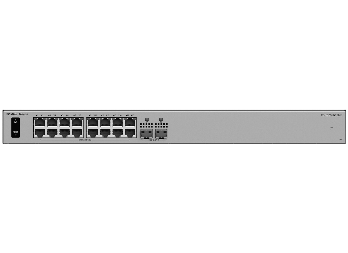 RG-ES216GS Reyee 16 Port Gigabit 2x 2.5G SFP Smart Managed Switch