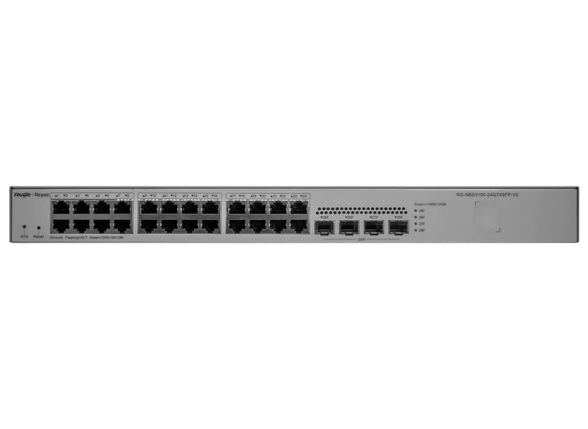 RG-NBS24G4S Reyee 24 Port Gigabit 4SFP Layer 2+ Smart Managed Switch