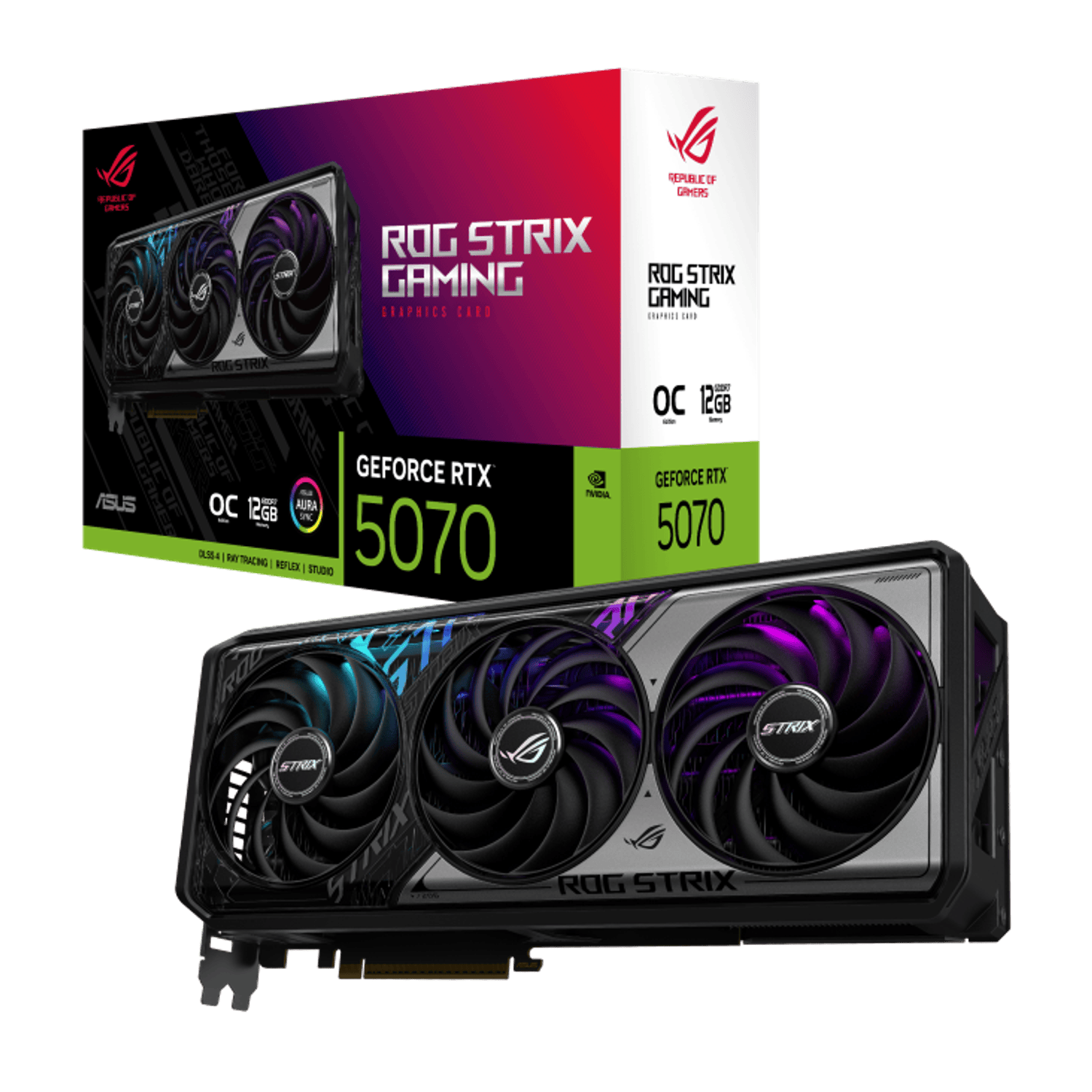 ROG-STRIX-RTX5070-O12G-G_ROG_Strix_GeForce_RTX_5070_12GB_GDDR7_OC_wr_02 ROG Strix GeForce RTX™ 5070 12GB GDDR7 OC Edition