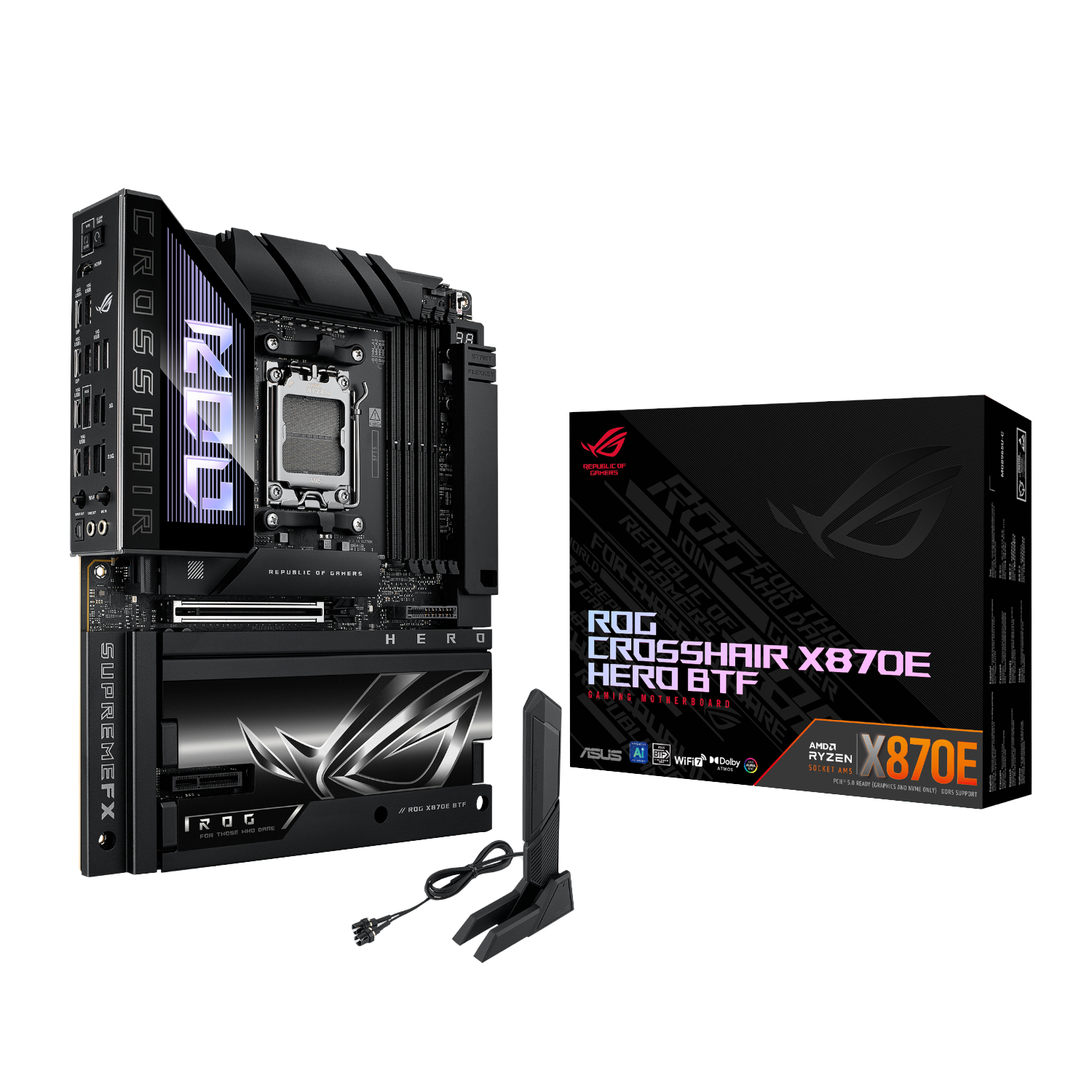 ROGCROSSHAIRX870EHEROBTF_ASUS-ROG-CROSSHAIR-X870E-HERO-BTF-AMD-AM5-ATX-Gaming-Motherboard_wr_01a ASUS ROG CROSSHAIR X870E HERO BTF AMD AM5 ATX Gaming Motherboard