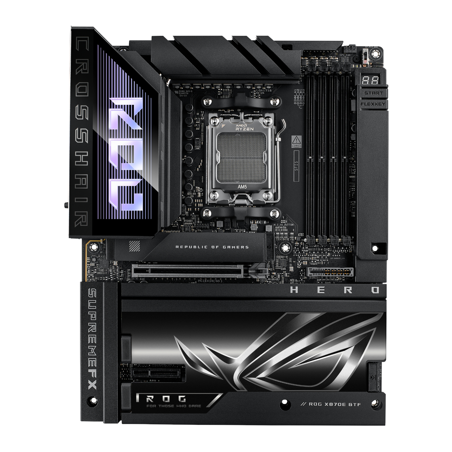 ROGCROSSHAIRX870EHEROBTF_ASUS-ROG-CROSSHAIR-X870E-HERO-BTF-AMD-AM5-ATX-Gaming-Motherboard_wr_02a ASUS ROG CROSSHAIR X870E HERO BTF AMD AM5 ATX Gaming Motherboard