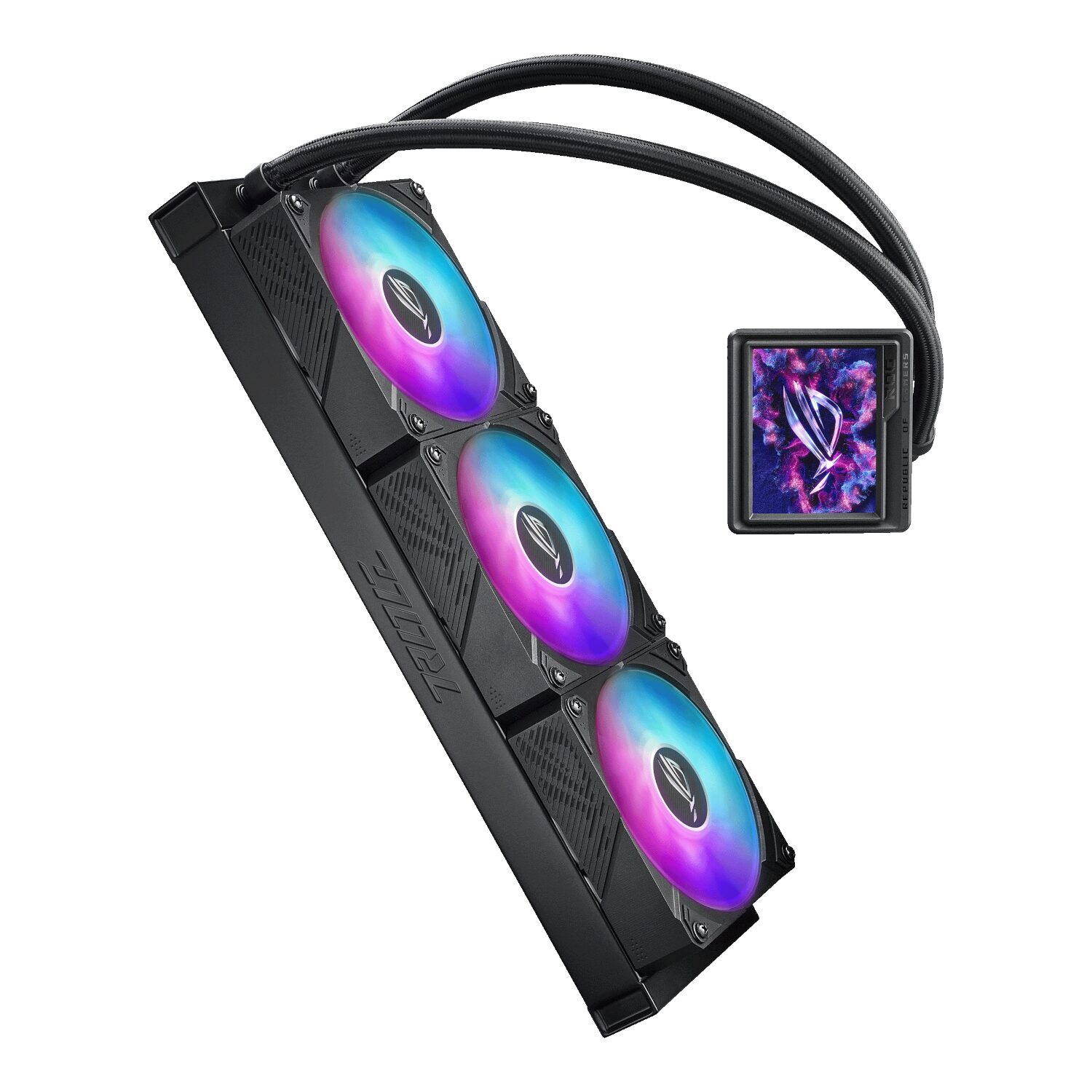 ROGRYUJINIII-360-ARGB-EXT-WR-02 Asus ROG Ryujin III ARGB AIO Liquid Cooler - 3.5" LCD Display