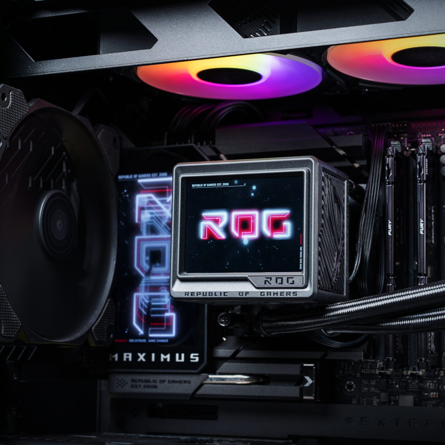 ROGRYUJINIII-360-ARGB-EXT-WR-09 Asus ROG Ryujin III ARGB AIO Liquid Cooler - 3.5" LCD Display