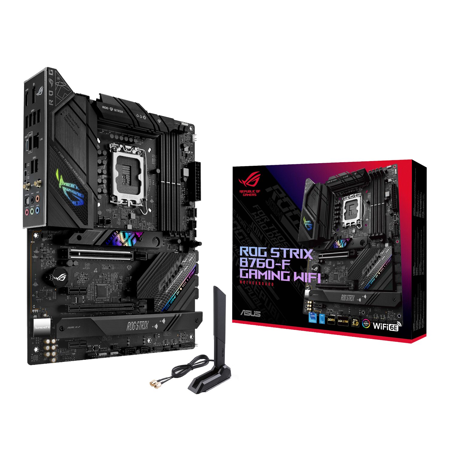 ROGSTRIXB760-FGAMINGWIFI-WR-01 Asus ROG Strix B760-F Gaming WiFi Motherboard - Intel LGA1700