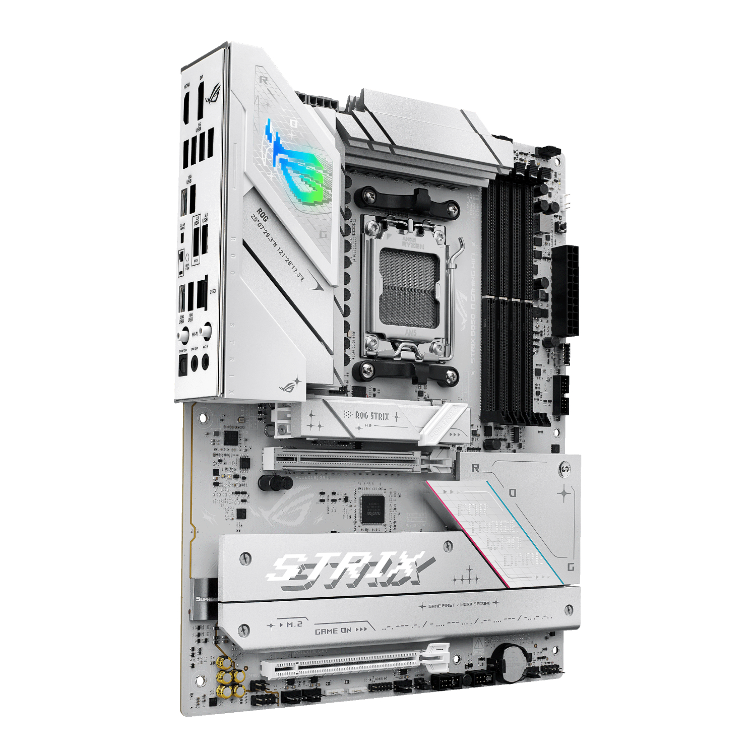 ROGSTRIXB850-AGAMINGWIFI_Asus-ROG-Strix-B850-A-Gaming-Wi-Fi-AM5-ATX-Motherboard-White_wr_03 ASUS ROG STRIX B850-A Gaming AM5 ATX Gaming Motherboard
