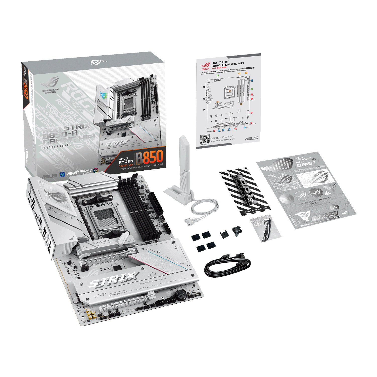 ROGSTRIXB850-AGAMINGWIFI_Asus-ROG-Strix-B850-A-Gaming-Wi-Fi-AM5-ATX-Motherboard-White_wr_06 ASUS ROG STRIX B850-A Gaming AM5 ATX Gaming Motherboard