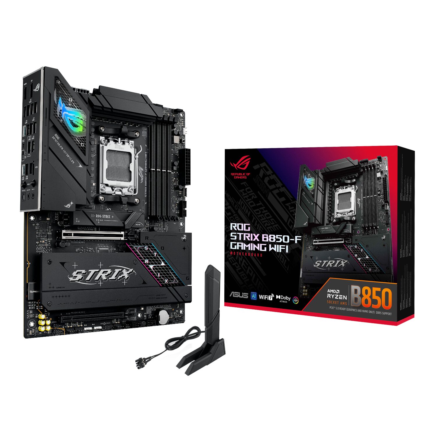 ROGSTRIXX850-FGAMINGWIFI-WR-01 Asus ROG Strix B850-F Gaming WiFi Motherboard - AMD AM5