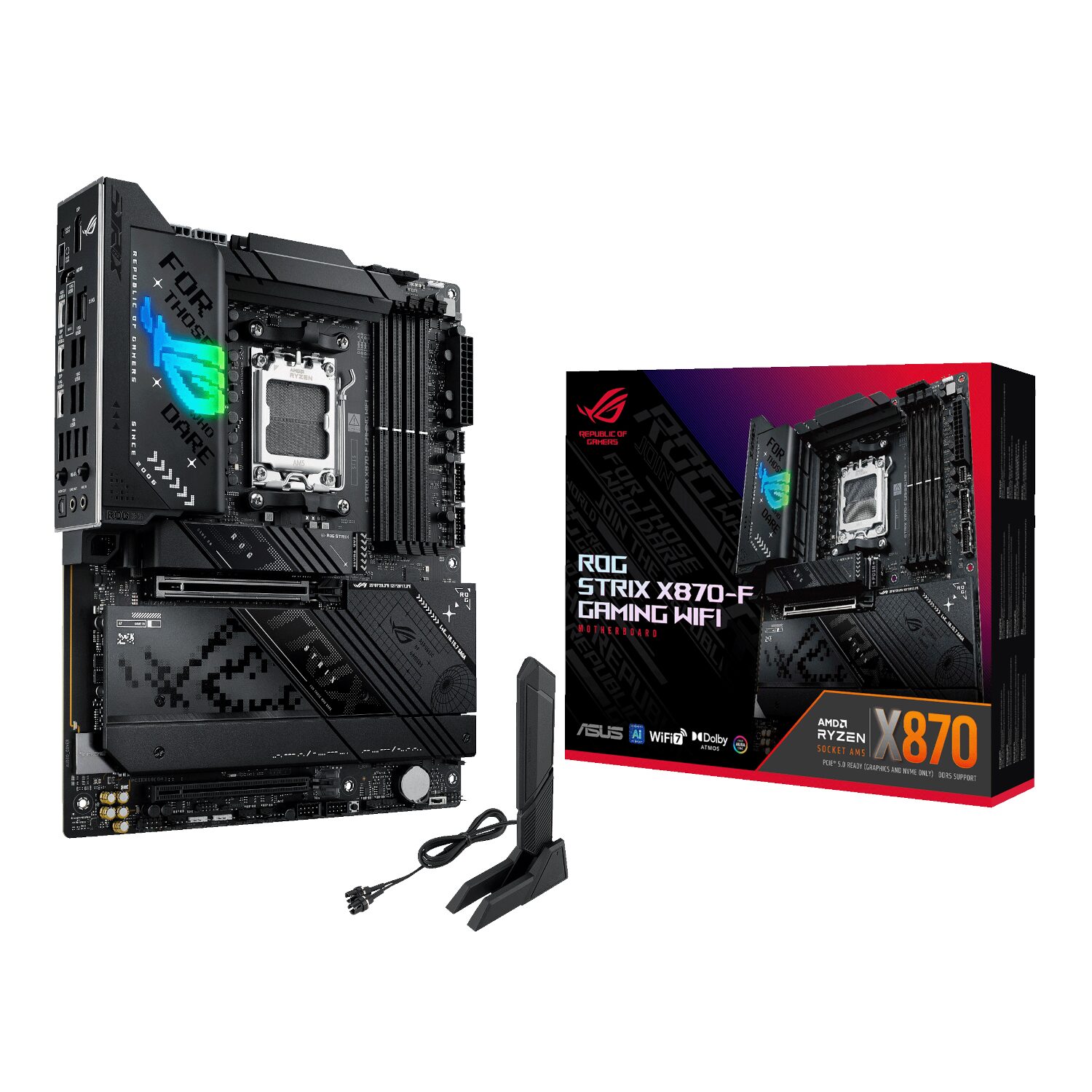 ROGSTRIXX870-FGAMINGWIFI-WR-01 Asus ROG Strix X870-F Gaming WiFi Motherboard - ATX AMD AM5